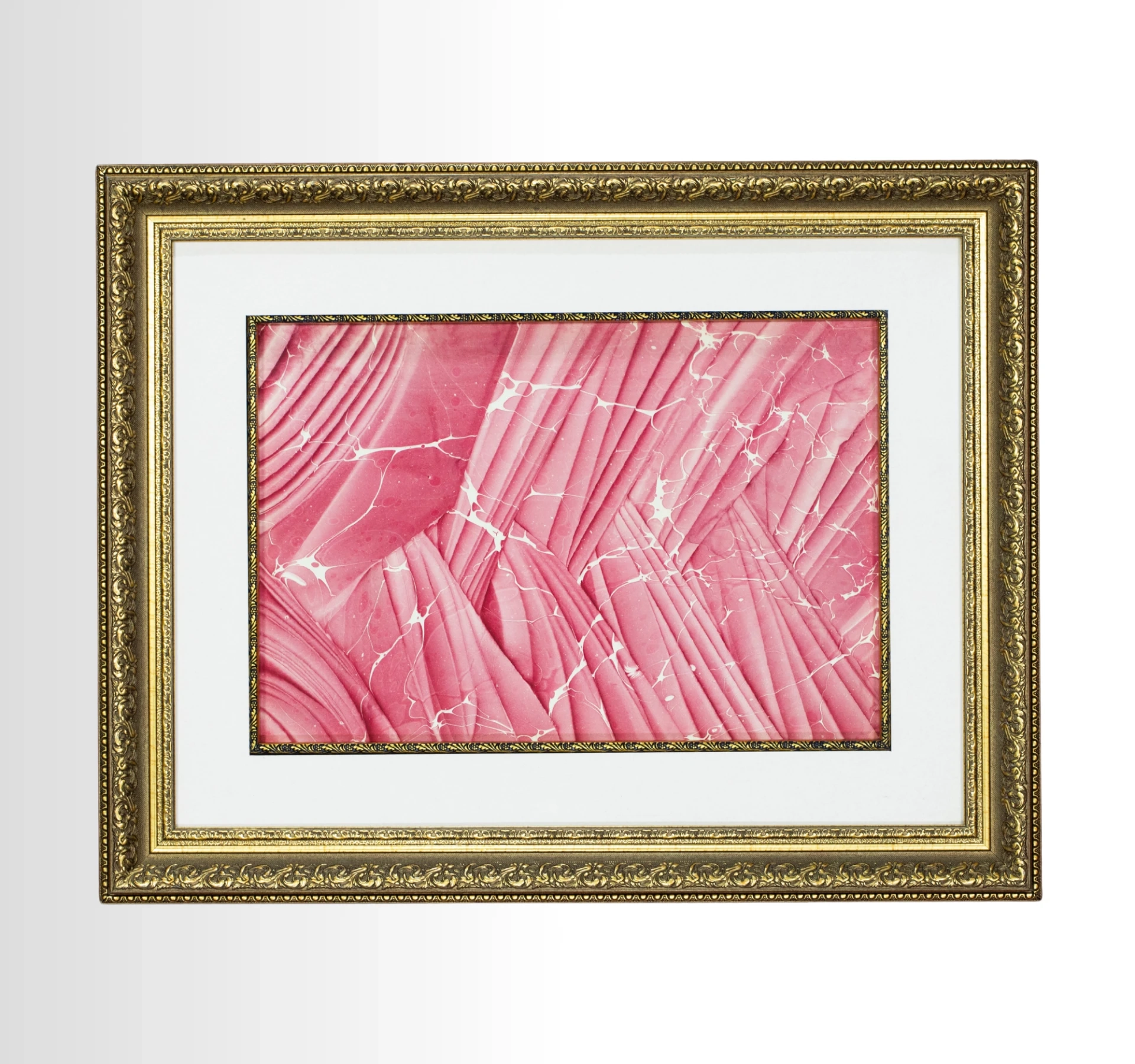 Açık Pembe Dalgalı Ebru Levha