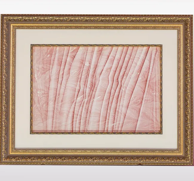 Pembe Dalgalı Ebru Levha